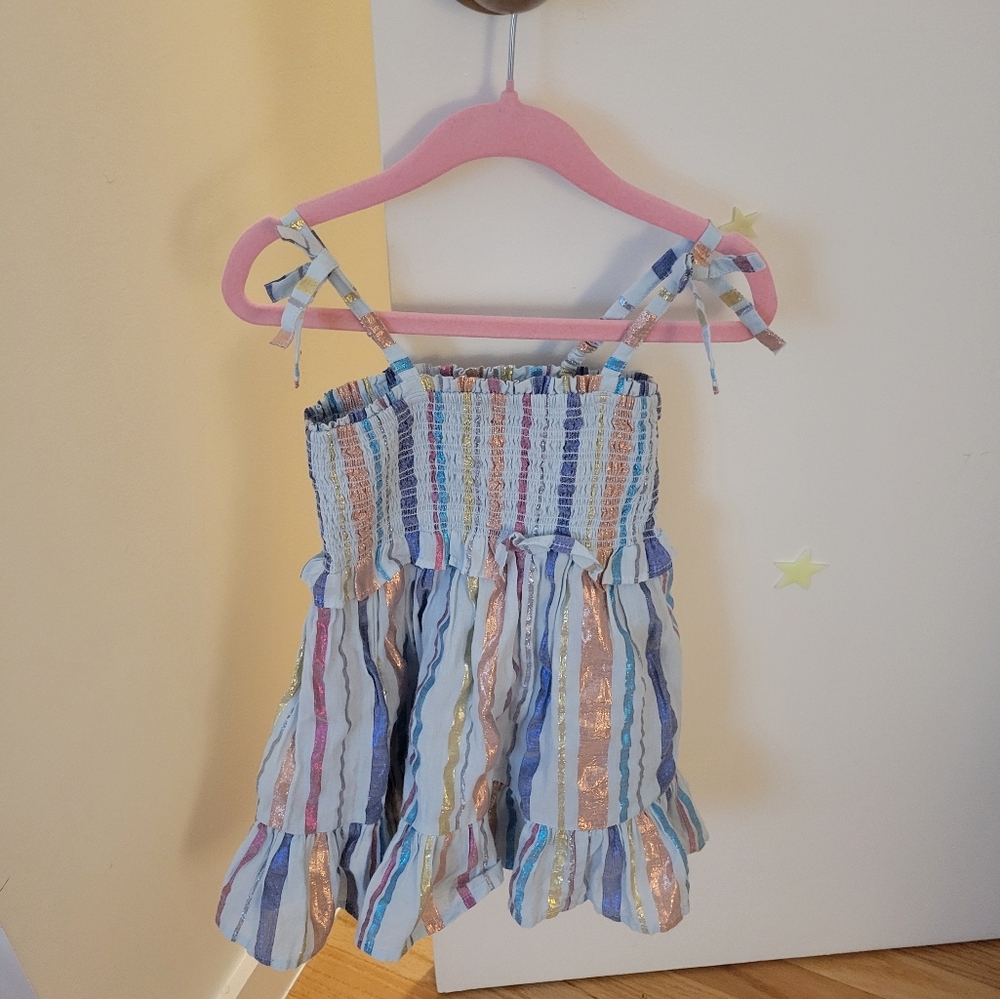 J. Crew Crewcuts Metallic Stripe Dress Size 2